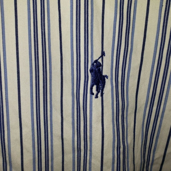Ralph Lauren Blue And White Striped Shirt - Picture 3 of 8